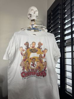 Vintage Chicago Bulls 1998 NBA Finals Caricature T-Shirt 6 Time Champions X-Large  