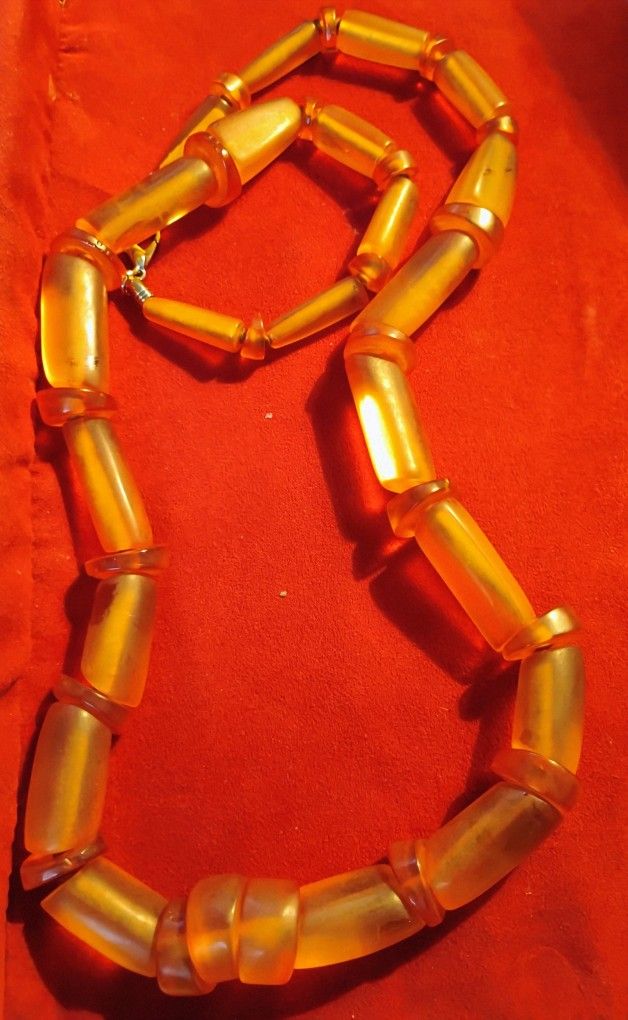 Large Amber Chunky Necklace 