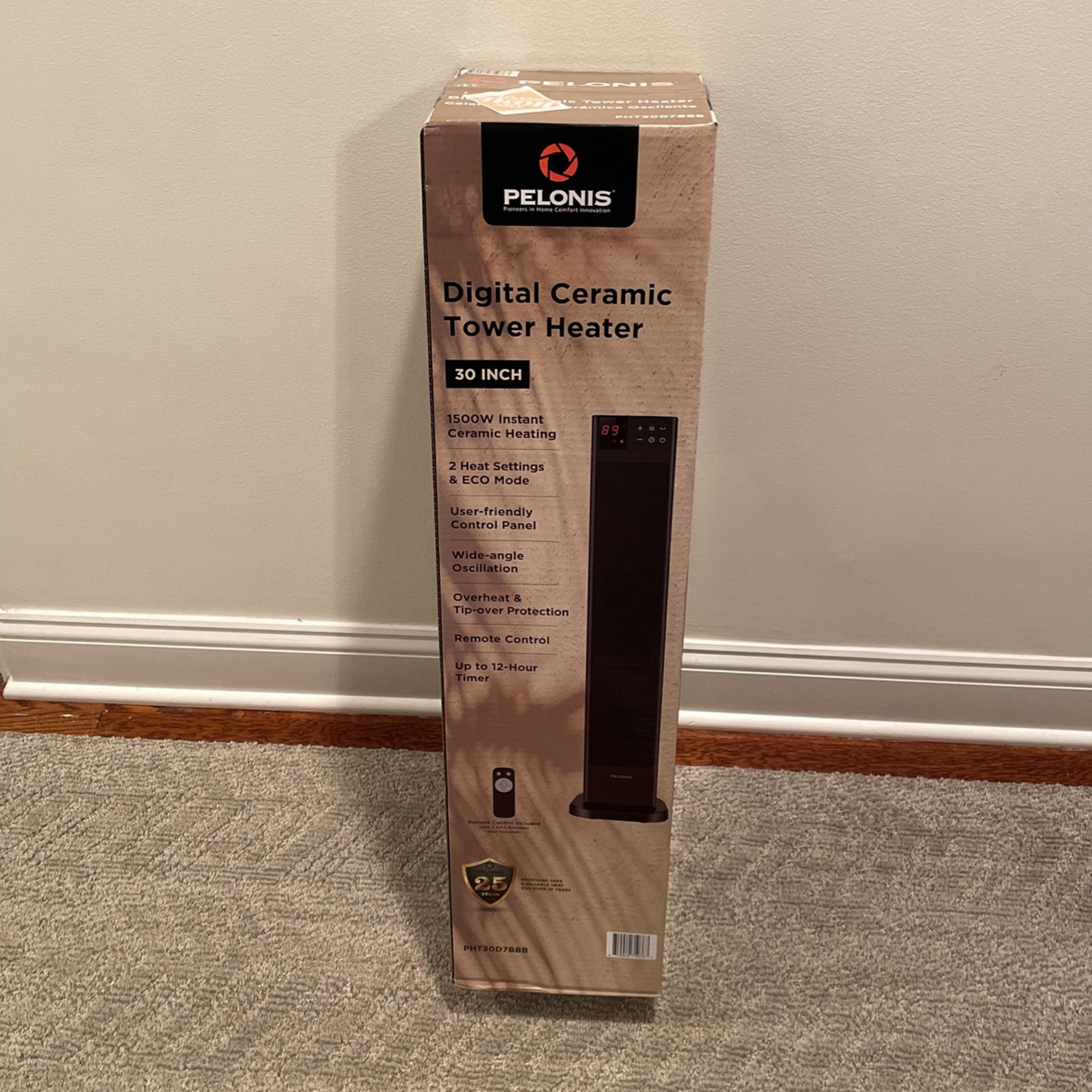 Pelonis 30 in 1500 Watt Digital Tower Ceramic-Heater-PHT30D7BBB for Sale in  Stamford, CT - OfferUp