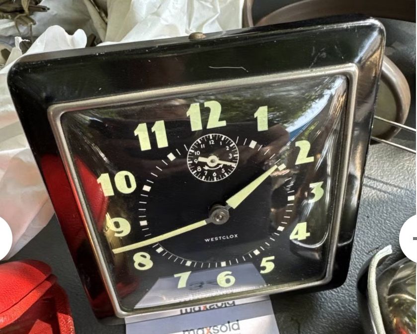 Mid-Century Vintage Westclox Windup Alarm Clock