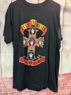 Guns N’ Roses Black Graphic T-Shirt XL Short Sleeve