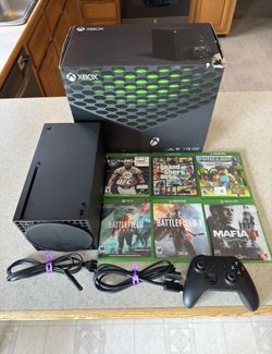 🎮 Microsoft Xbox Series X 1TB Black Console Bundle CIB + 6 Games GTA 5 Minecraft