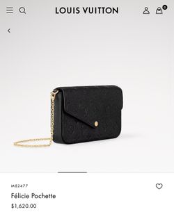 Louis Vuitton Félicie Pochette Purse Black