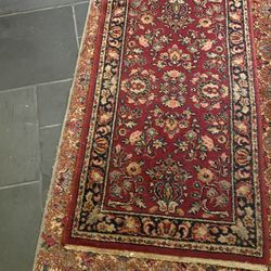 Absolutely Beautiful 2x4 Karastan Lanamar Wool Red Sarouk Rug with Fringe