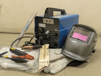 Chicago Electric 120A Arc Welder 115V/230V + Helmet + Rods + Gloves