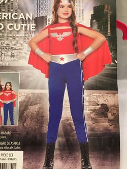 American Hero Cutie Costume Girl Size Small 4-6 Halloween Cosplay Dress Up Party
