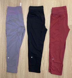 LULULEMON SIZE 6 DANCE STUDIO ADJUSTABLE CROPPED PANTS $25 EACH LIKE NEW, BUNDLE SALE