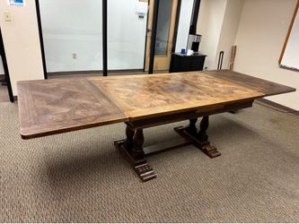 Wood dining/conference table - collapsible!