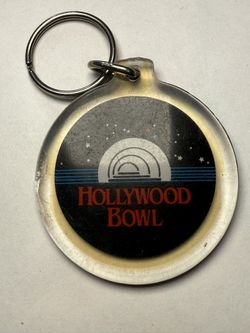 Hollywood Bowl Acrylic Lucite Keychain Vintage Original Owner