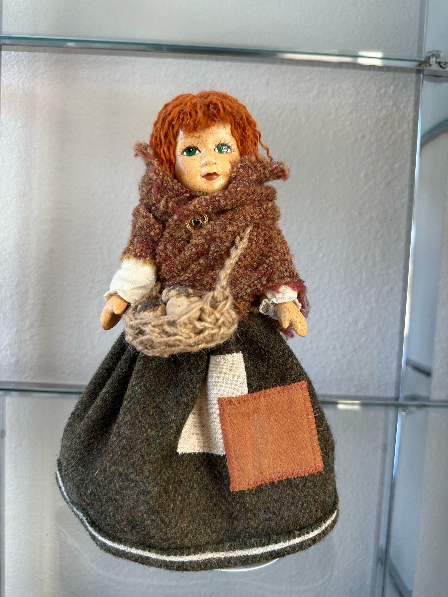 Authentic Siog Irish Porcelain Doll – "Katie" the Mushroom Gatherer