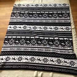 Victoria Secret Pink Blanket Cozy Fair Isle Thow Holiday Winter Dog 