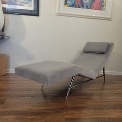 Milo Baughman Gray Chaise