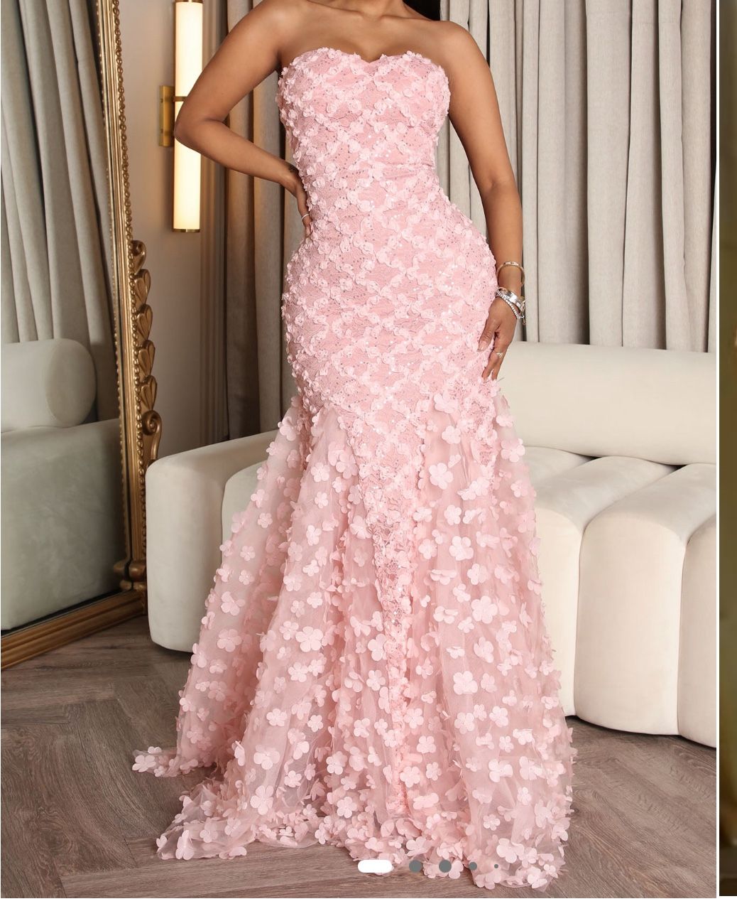 Pink Dress/gown Medium