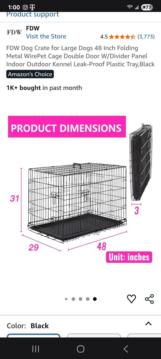 48 Inch Dog Crate