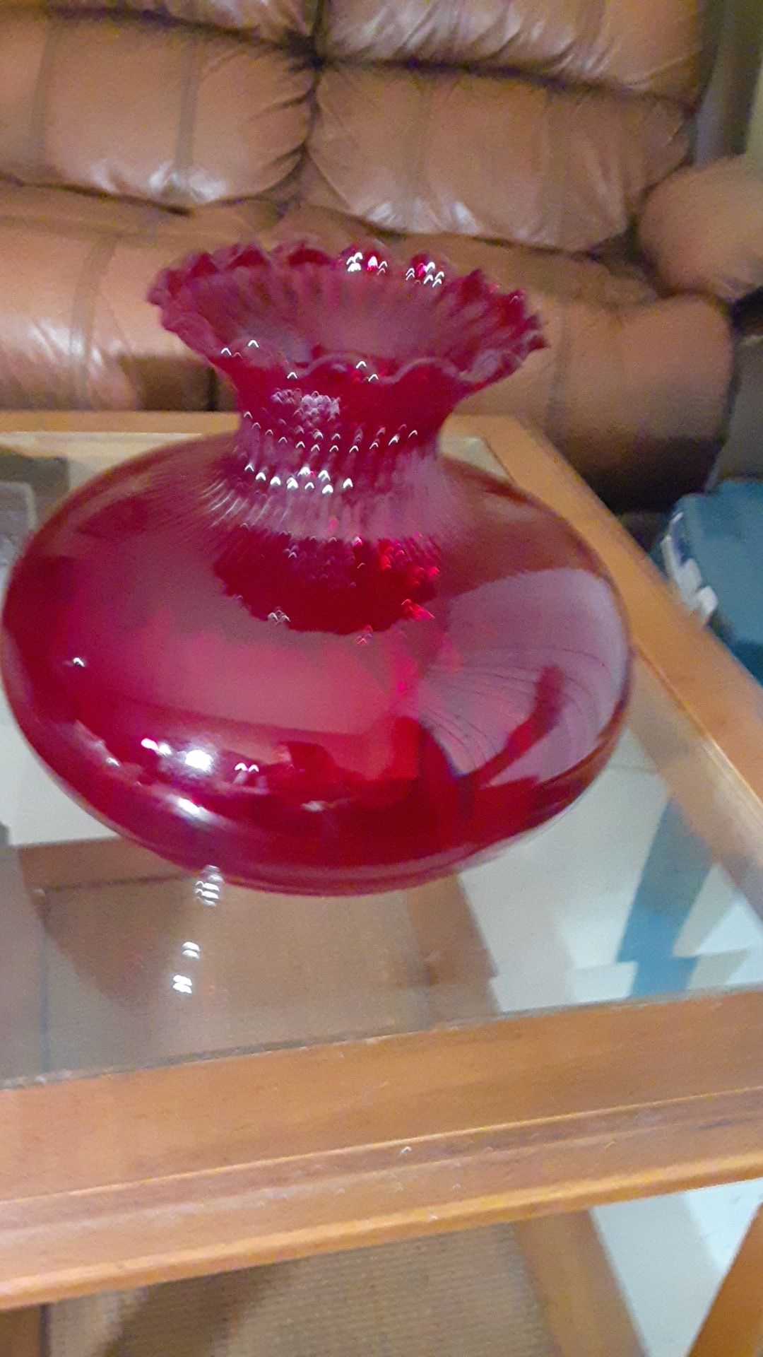 Cranberry red hurricane lamp replacement globe