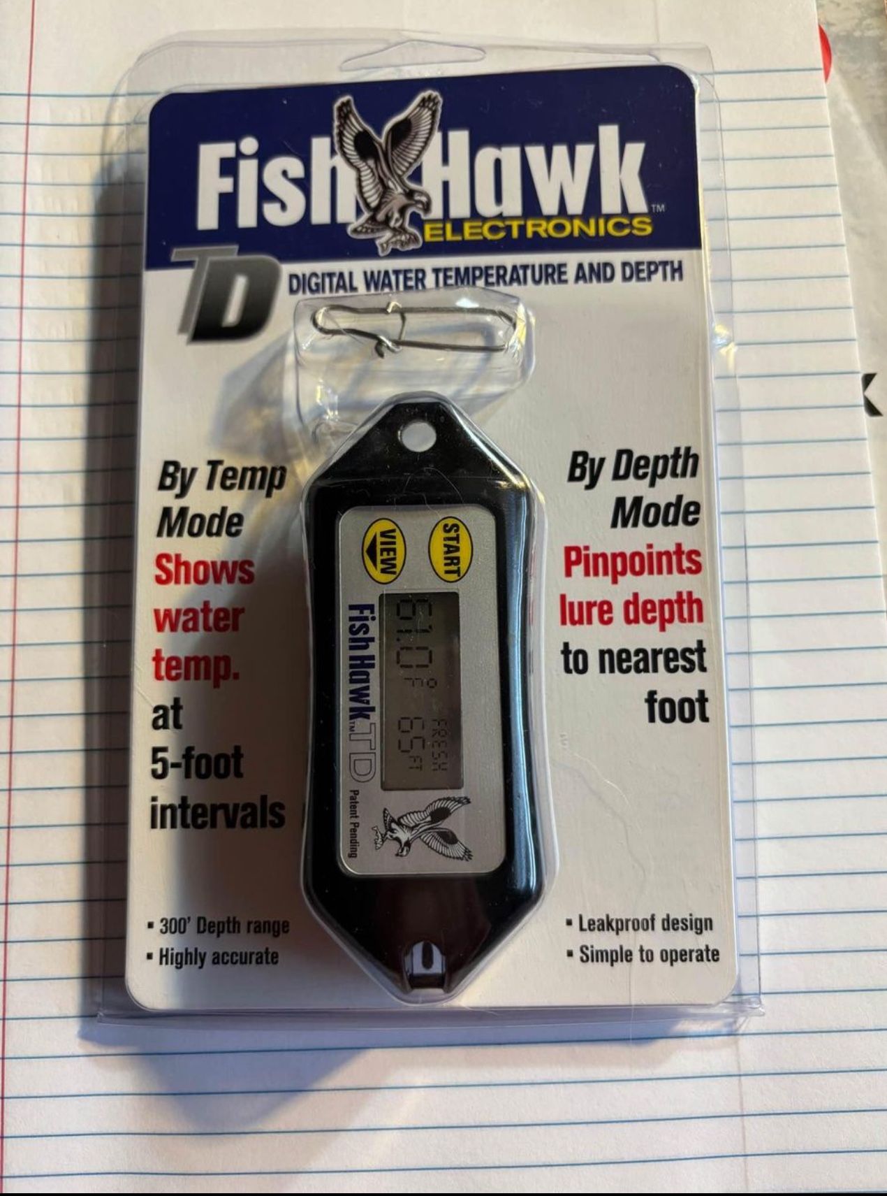 Fish Hawk TD Digital Water Temperature And Depth