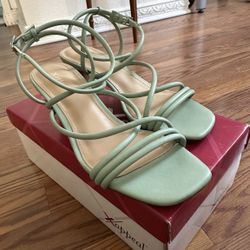 Pale Green Sandals 