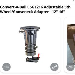 Convert-A-Ball C5G1216 Adjustable 5th Wheel/Gooseneck Adapter - 12"-16"