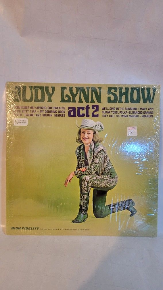 The Judy Lynn Show Act 2 UAL 3443 Vinyl United Artists Records 1965 Excellent Vintage Condition Plays Perfect Shrink Wrap Still On The Judy Lynn Show 