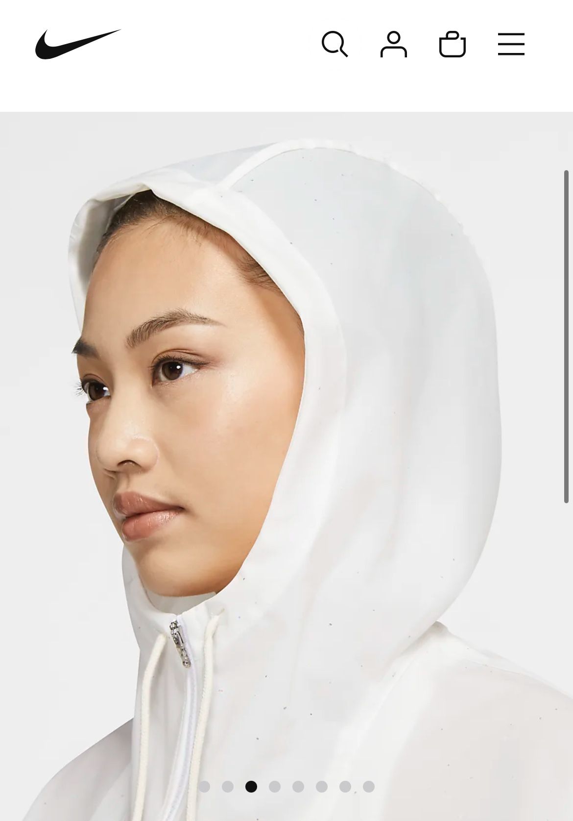 Nike White Transparency Raincoat