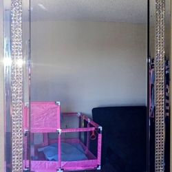 Beautiful Mirror & Mirrored Entry Stand Set
