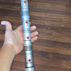 Damaged Hasbro 2011 Star Wars Darth Maul Double Blade Light Saber Cosplay Lightsaber