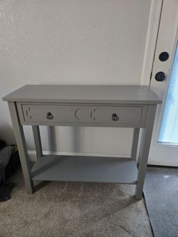 Grey foyer/sofa table