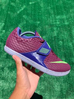 NIKE HIGH JUMP ELITE TRACK & FIELD SPIKES “BORDEAUX / LIME” (Size 11.5, Men’s)