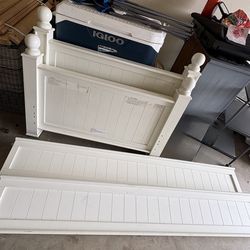 White Twin bed frame