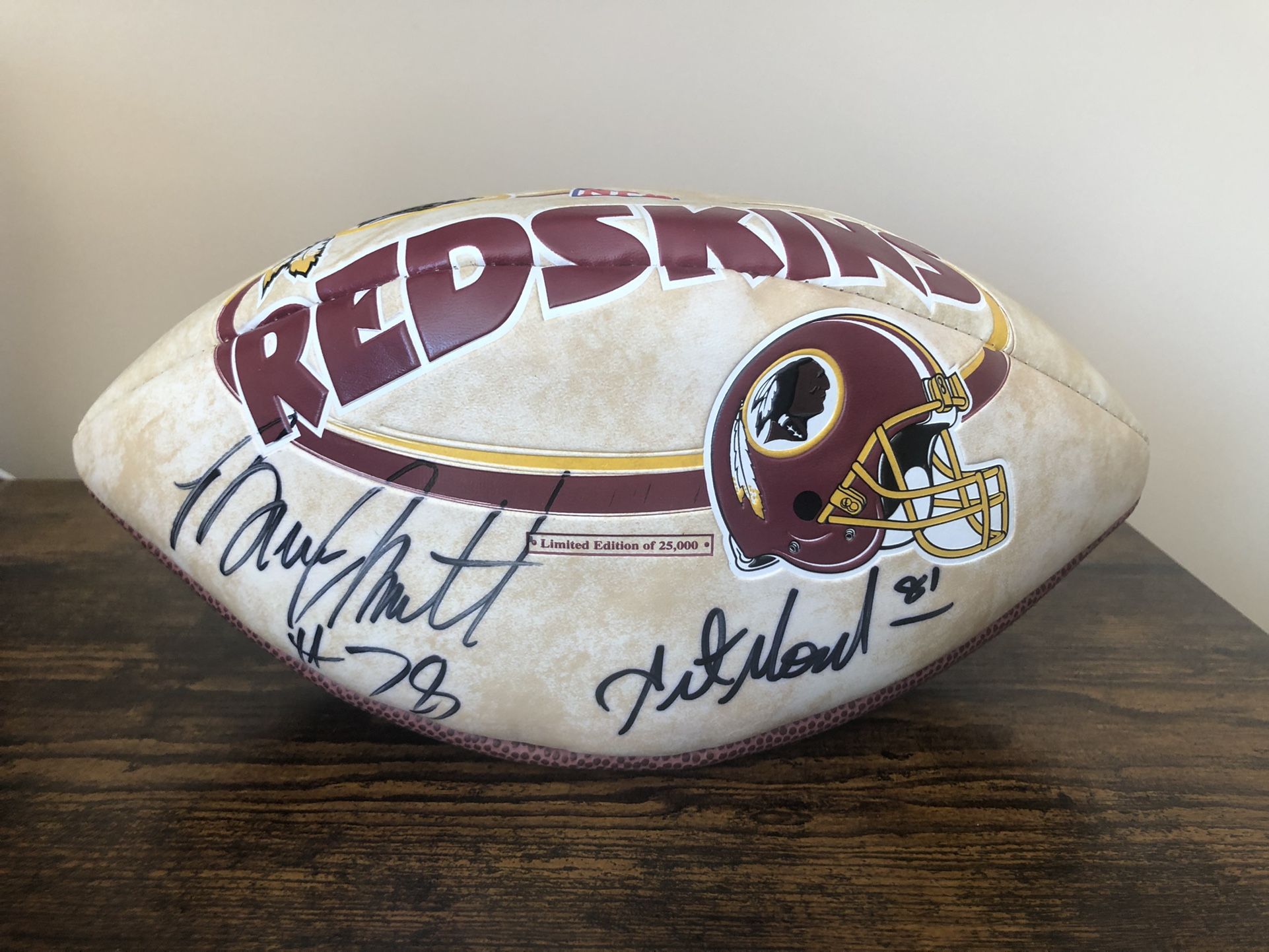 Redskins football Autographed Signed