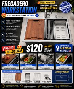BRAND NEW KITCHEN WORKSTATION SINK – SOLO $120