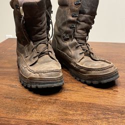 Men’s ROCKY Brown Leather Boots For Hiking And Hunting. 
