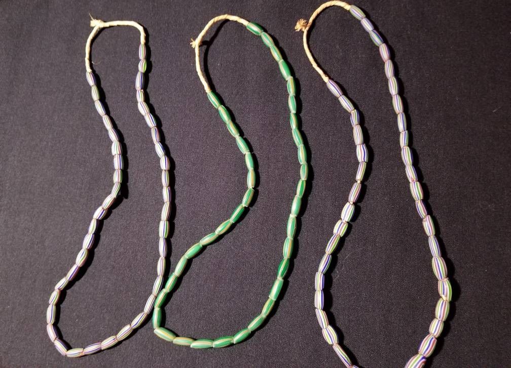 VINTAGE WATERMELON TRADE BEADS FROM AFRICA $20