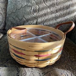 Longaberger Basket with Plastic Tray