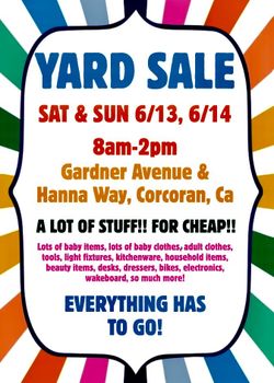Garage Sale!! Lots of stuff for cheap!!