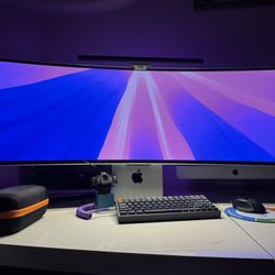 Samsung - Odyssey OLED G9 49" Curved Dual QHD 240Hz 0.03ms FreeSync Premium Pro Smart Gaming Monitor with HDR400 - Silver