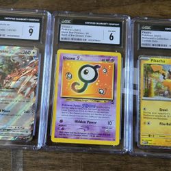 3 Pokémon Cards Cgc Graded