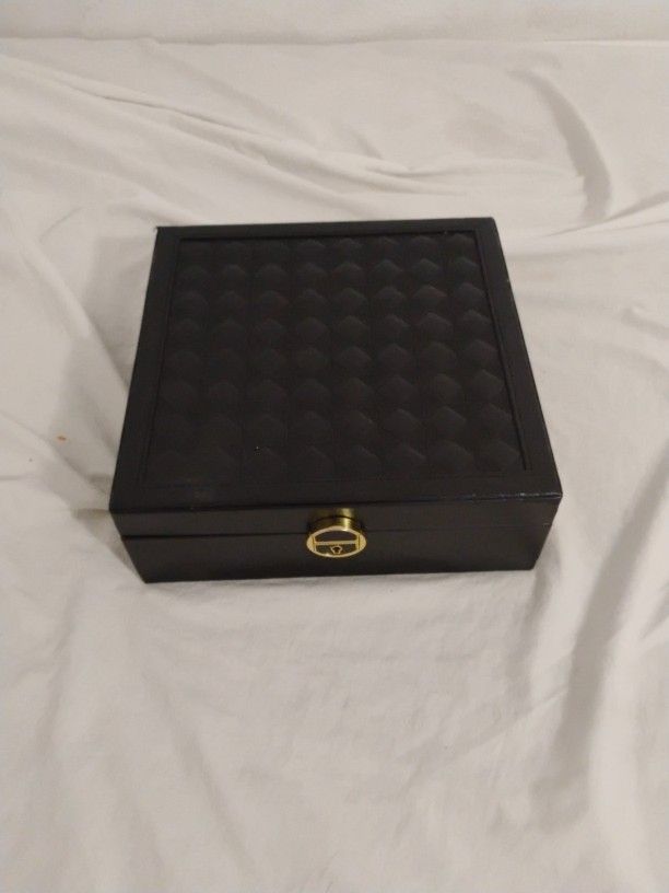 LOckable Black Jewelry Box