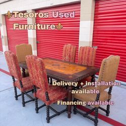 76inch Solid wood dining set