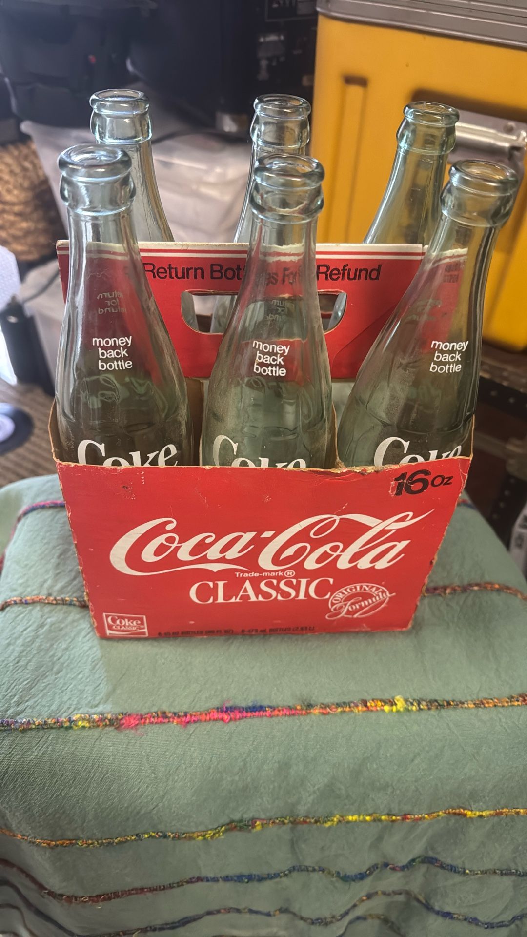 Vintage Coke 16oz Bottle 6pk
