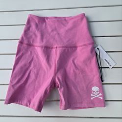 NWT Beyond yoga Soul cycle Spacedye Keep Pace Biker Short Pink bloom size XS