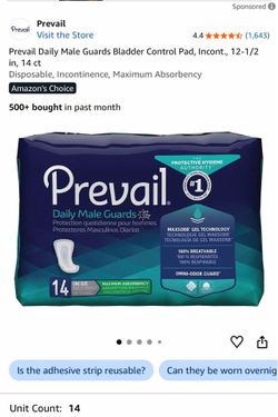 Prevail Daily Male Guards Bladder Control Pads 14ct