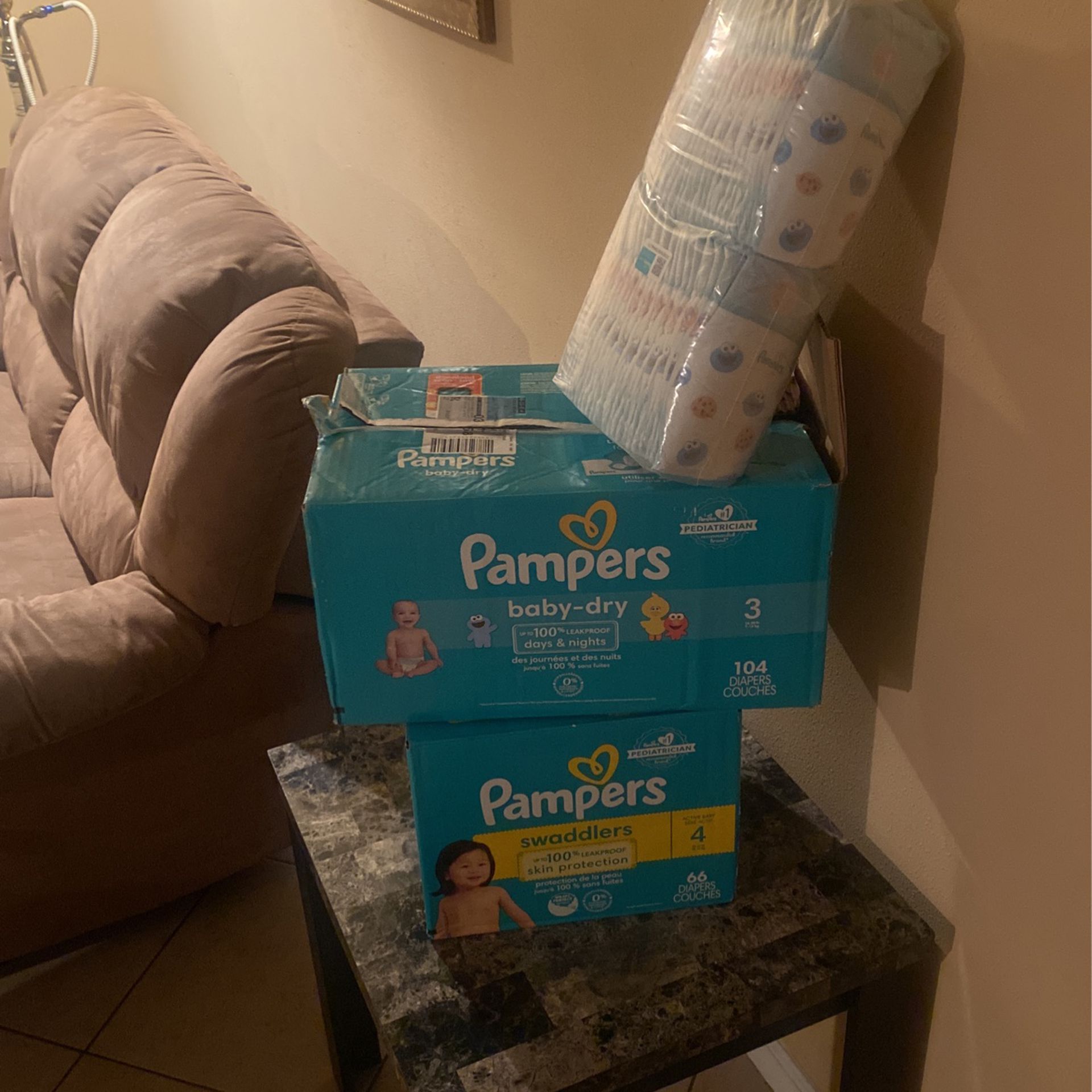 Pamper Diapers Both Boxes For 40 