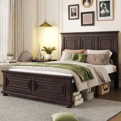 King Bed Frame With Storage Drawers