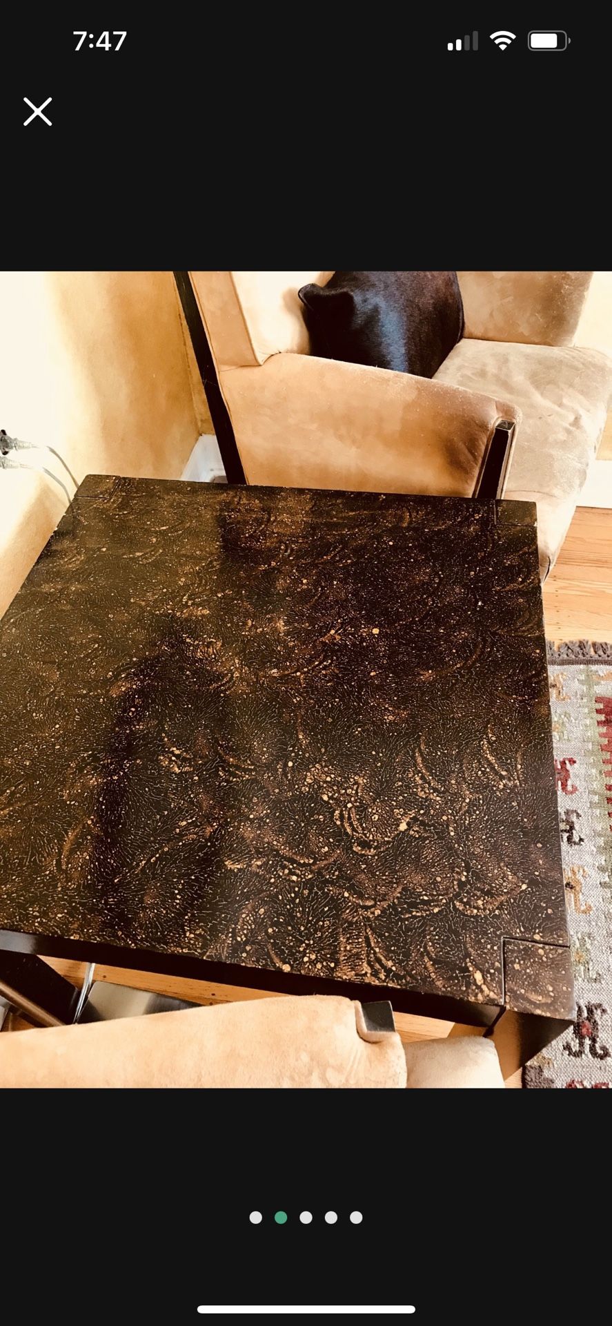 Vintage Tortoises Parsons Table