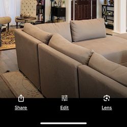 5PC Taupe Sectional Sofa
