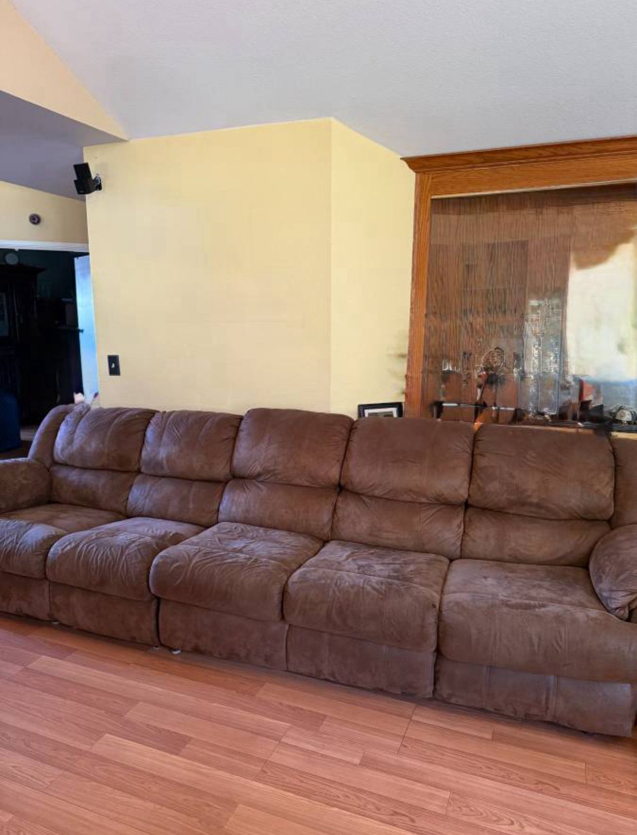 5 Piece Brown Bed Sofa with Pull out queen size bed