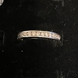 Sterling Silver With Pink Cubic Zirconia 