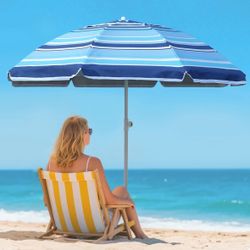 7ft Heavy Duty High Wind Beach Umbrella