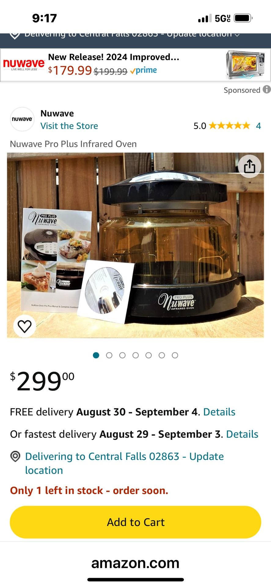 AMAZON PRICE $299 (SEE AD). XMAS SALE $75ππ. NEW 8QT AIR FRYER & INFRARED OVEN IN ONE. π₯π₯. FREE CARRYING CASE. WAS $299.99!! SALE $75 π₯π₯